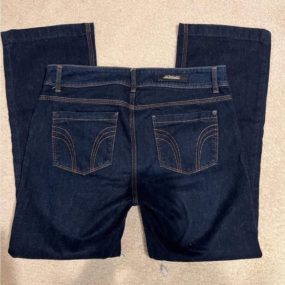 Serfontaine Womens Sz 30 Dark Blue Avatar Boot Cut Jeans. - Picture 2 of 5